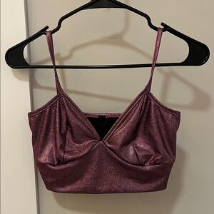 Shimmering Pink Crop Top